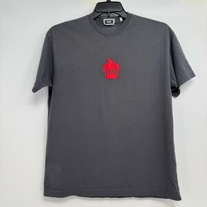 KITH Empire State Apple Logo T-Shirt S Gray Cotton